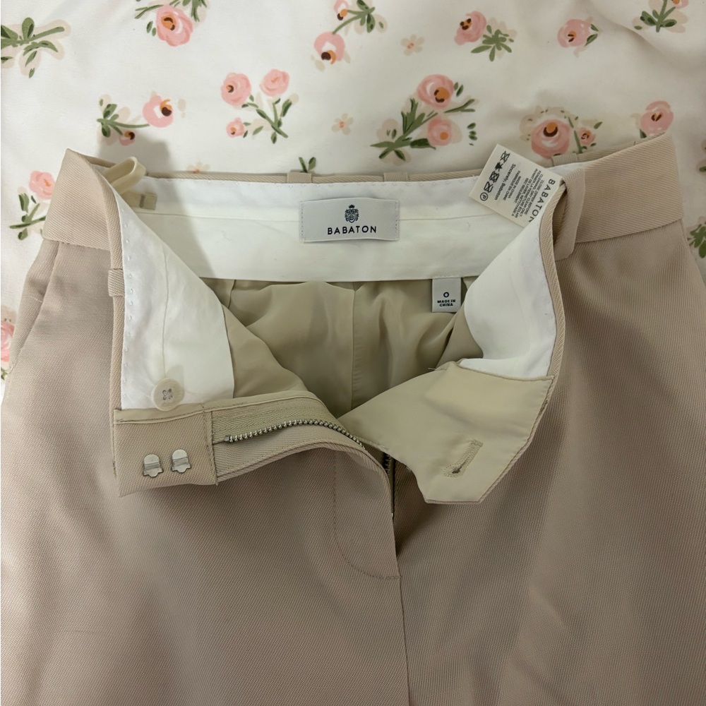 Babaton Light Tan Agency Pants